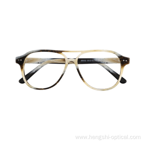 New Trend Hinges Double Bridge Glasses Acetate Frames For Eyewear